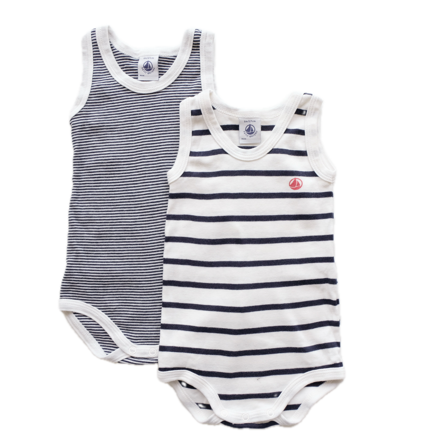 Lot de 2 bodies Petit Bateau - 6 mois (67 cm)