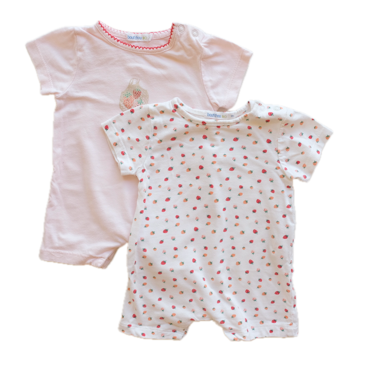 Lot de 2 barboteuses Bout'chou - 1 mois