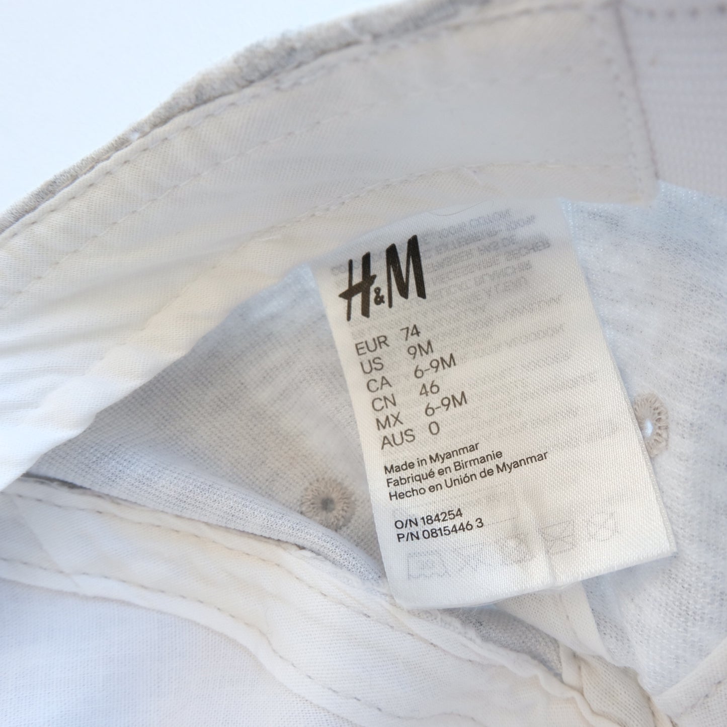 Casquette H&M - 6/9 mois (46 cm)