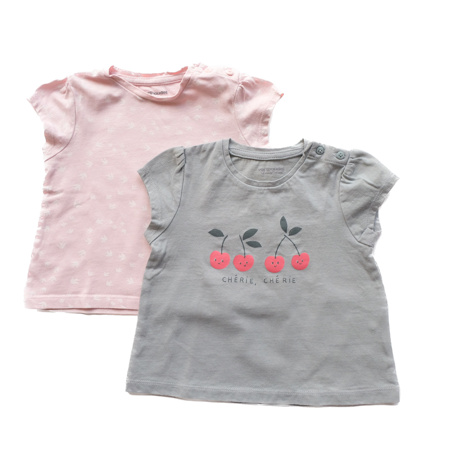 Lot de 2 T-shirt Vertbaudet - 12 mois (74 cm)
