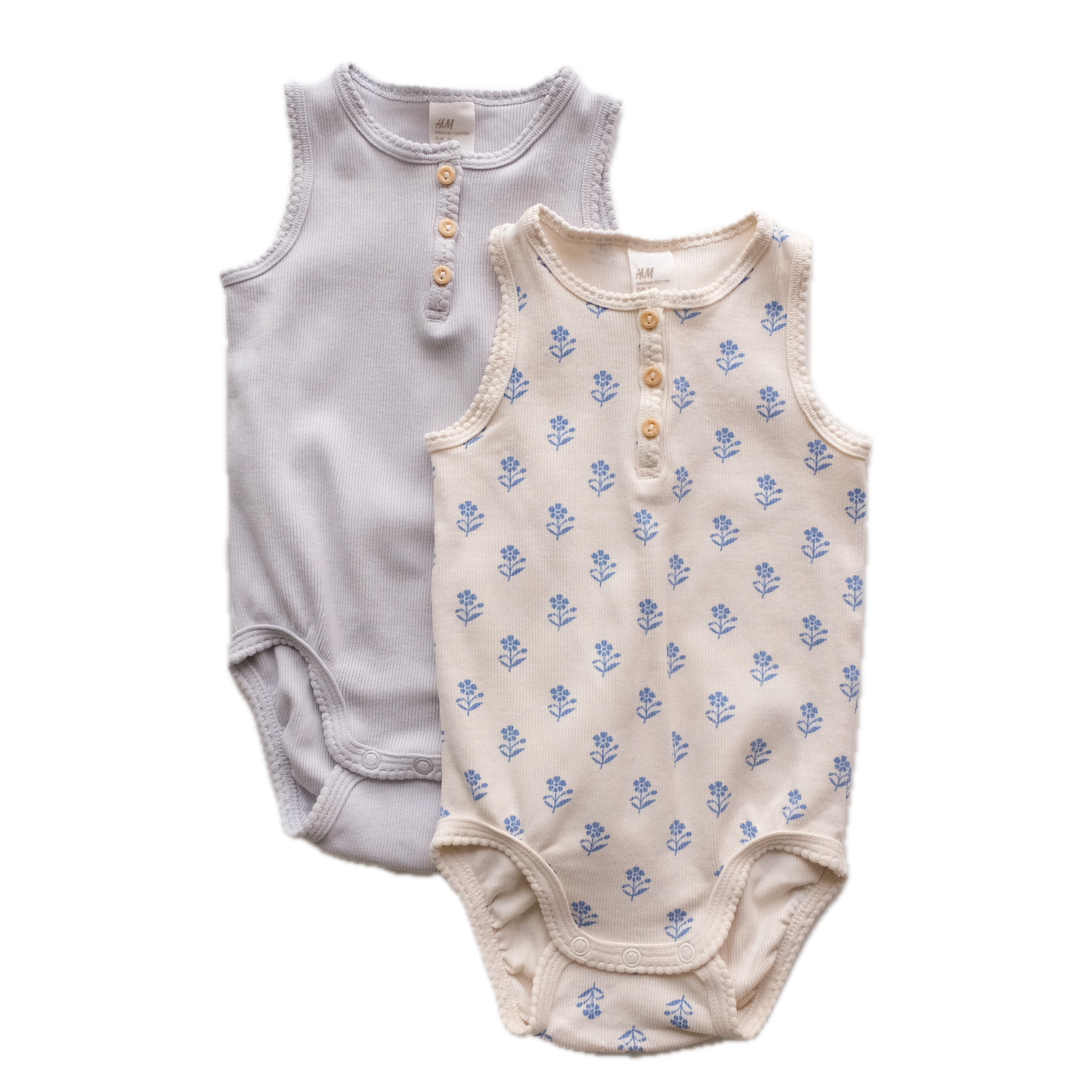 Lot de 2 bodies H&M - 9 mois (74 cm)