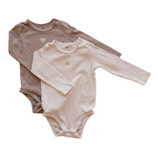 Lot de 2 bodies H&M - 9 mois (74 cm)