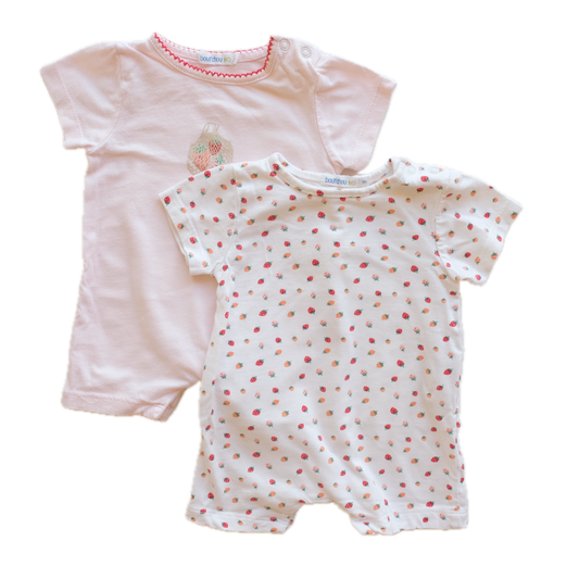 Lot de 2 barboteuses Bout'chou - 1 mois
