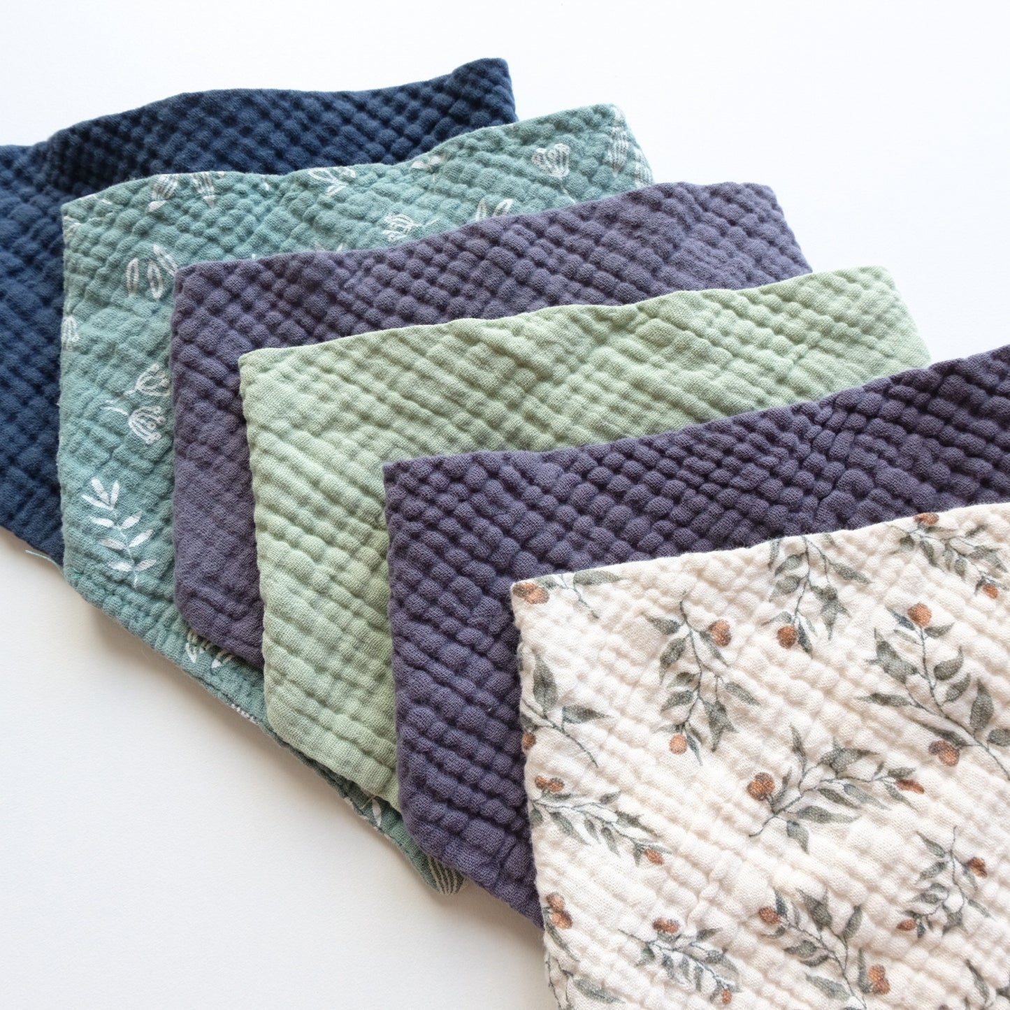 Lot de 6 bavoirs bandanas - 0/6 mois