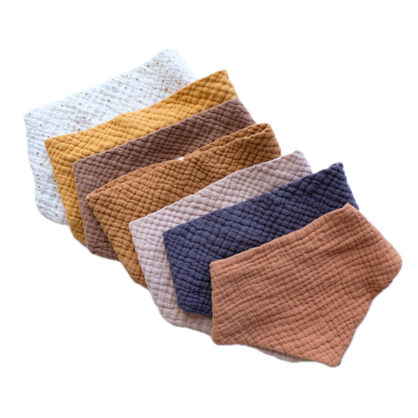 Lot de 7 bavoirs bandanas - 0/6 mois