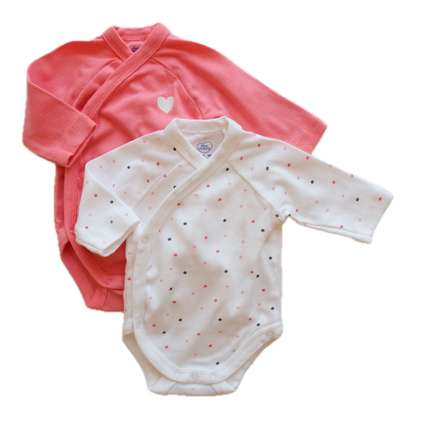 Lot de 2 bodies Mots d'enfants - 0 mois / Naissance (50 cm)