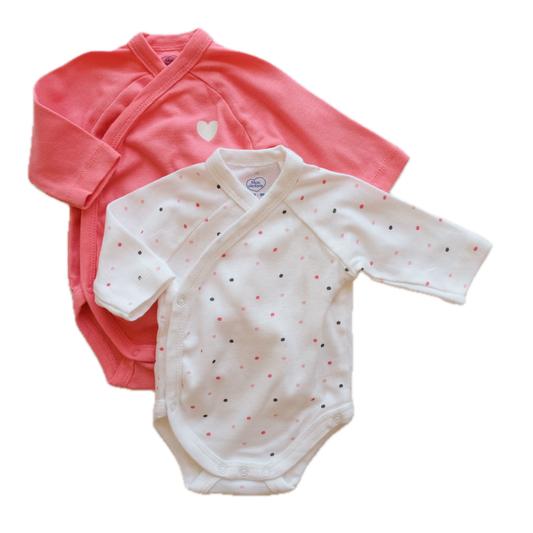 Lot de 2 bodies Mots d'enfants - 0 mois / Naissance (50 cm)