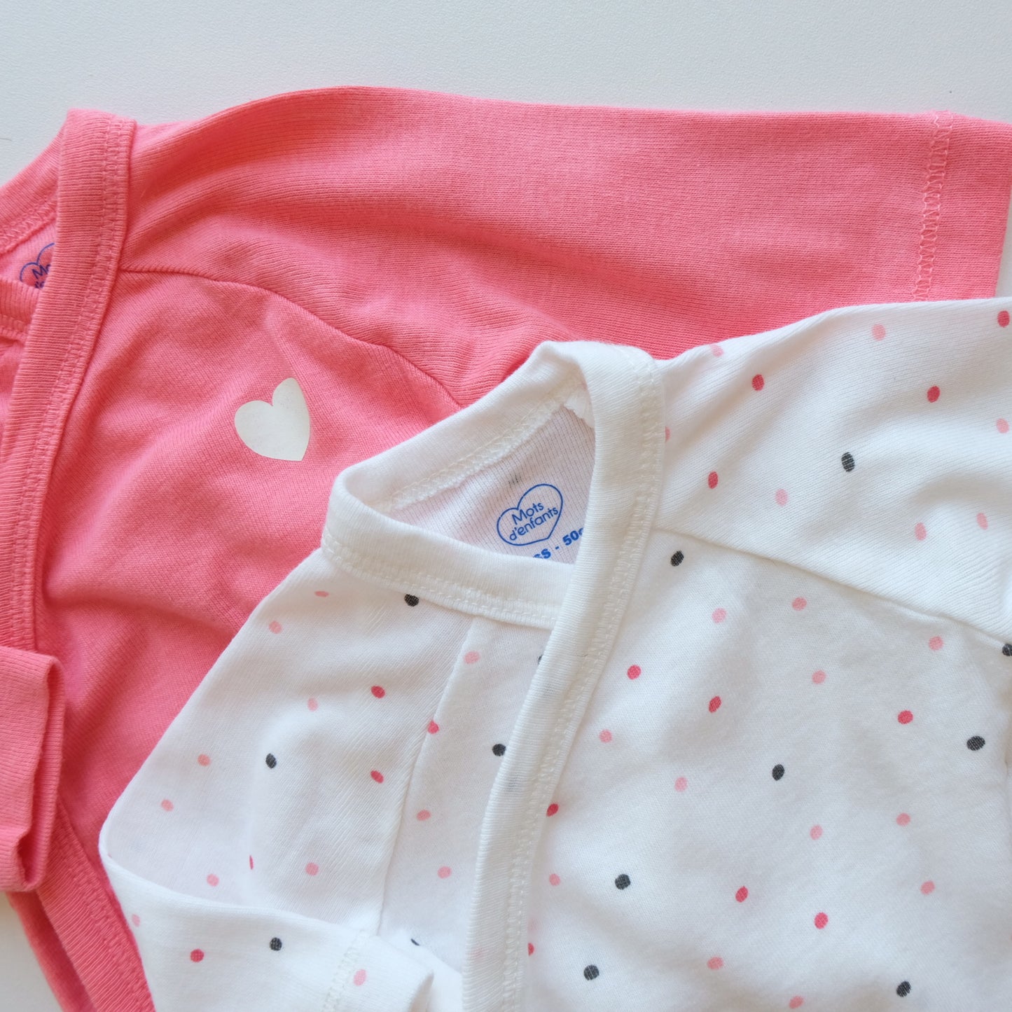 Lot de 2 bodies Mots d'enfants - 0 mois / Naissance (50 cm)