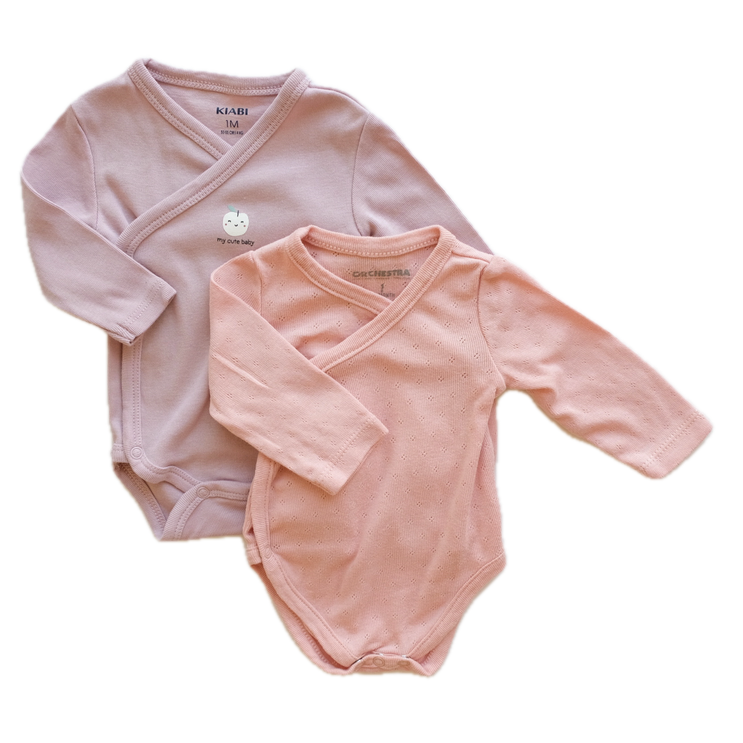 Lot de 2 bodies Kiabi / Orchestra - 1 mois