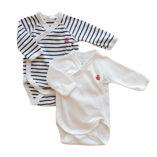 Lot de 2 bodies Petit Bateau - 0 mois / Naissance (46 cm)