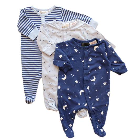 Lot de 3 pyjamas H&M - 1 mois (56 cm)