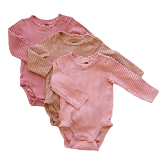 Lot de 3 bodies H&M - 3 mois (62 cm)