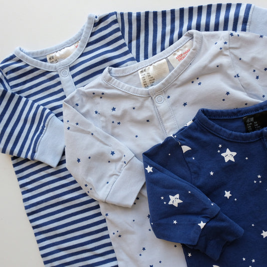 Lot de 3 pyjamas H&M - 1 mois (56 cm)