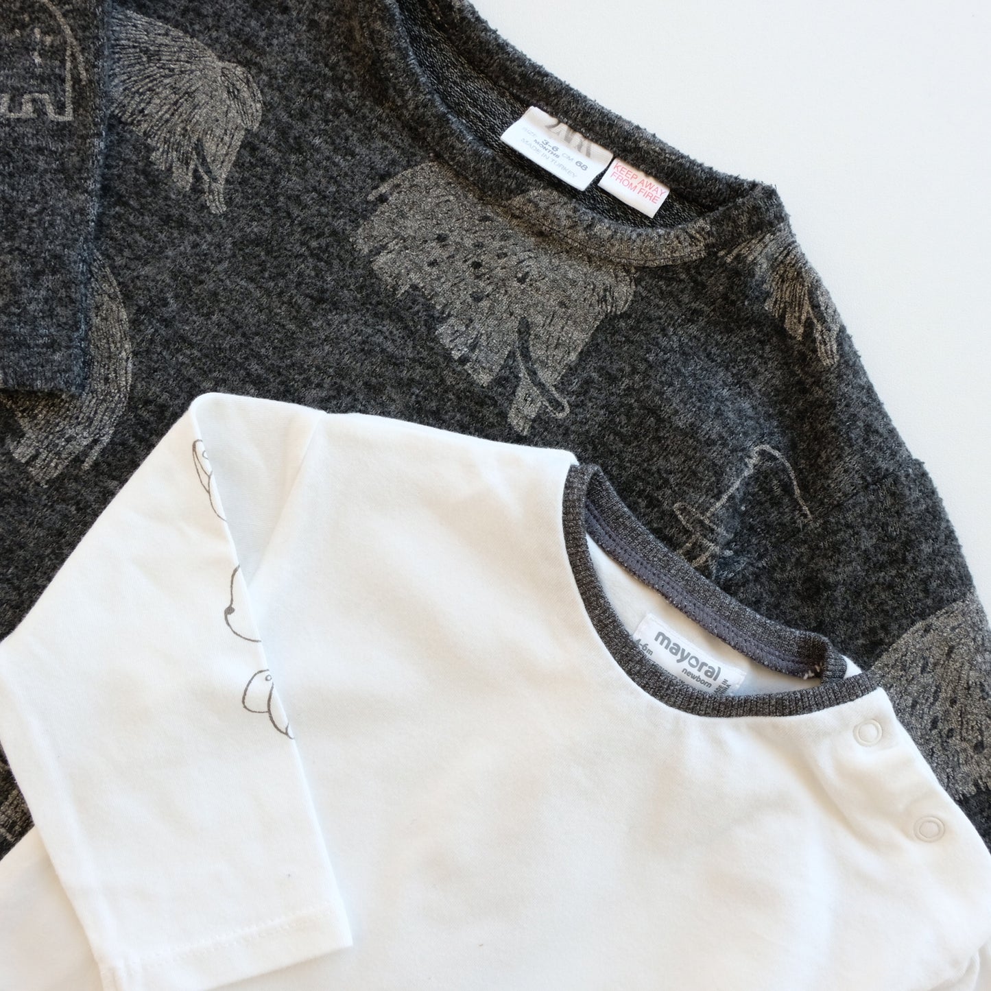 Lot de 2 t-shirt Zara / Mayoral - 6 mois (68 cm)