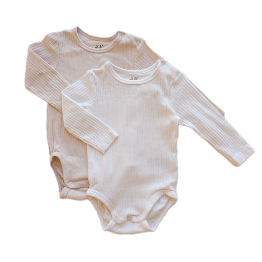 Lot de 2 bodies H&M - 3 mois (62 cm)