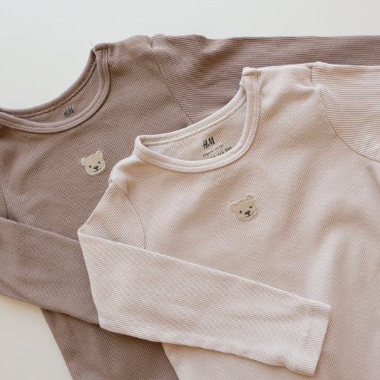 Lot de 2 bodies H&M - 9 mois (74 cm)