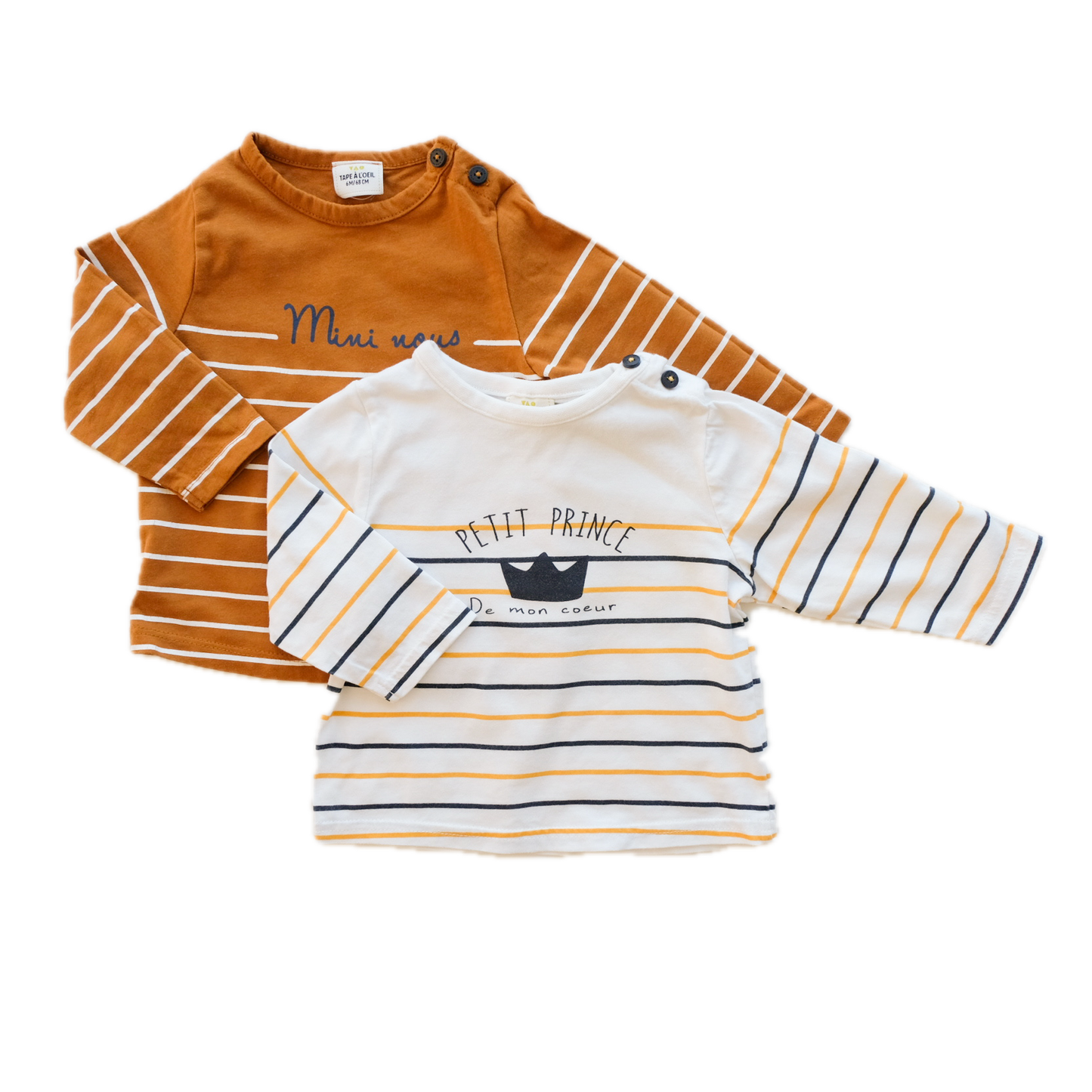 Lot de 2 t-shirt TAO - 68 cm)