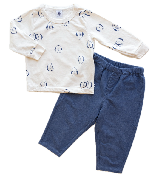 Ensemble Petit Bateau / Uniqlo - 2 ans (86 cm)