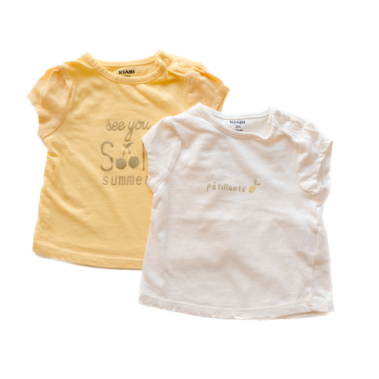 Lot de 2 t-shirt Kiabi - 3 mois