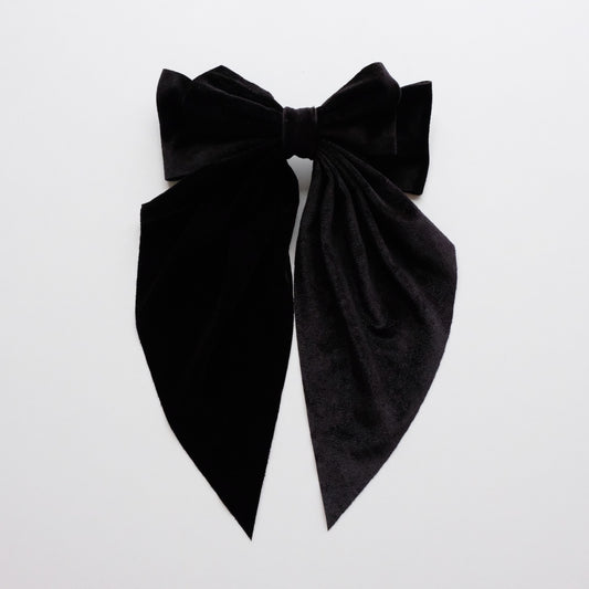 Barrette Noeud velours noir