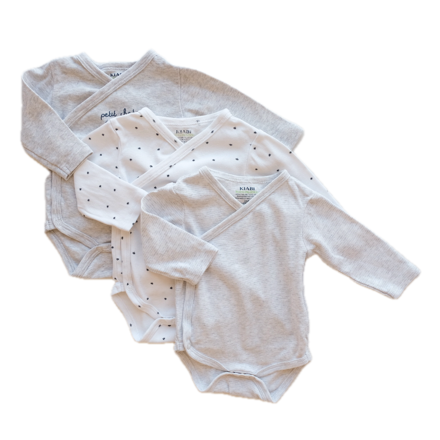 Lot de 3 bodies Kiabi - 1 mois
