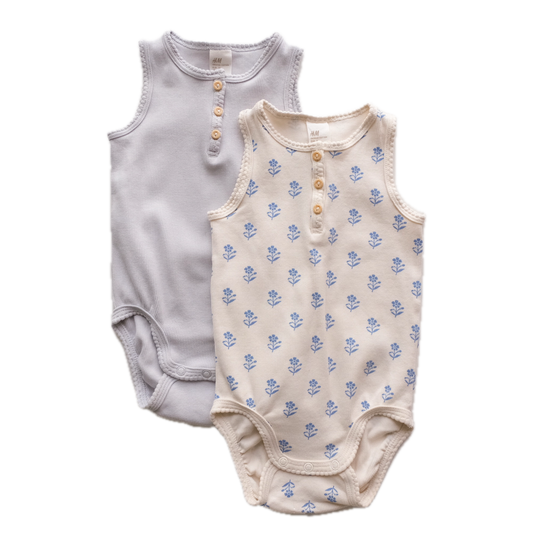 Lot de 2 bodies H&M - 9 mois (74 cm)