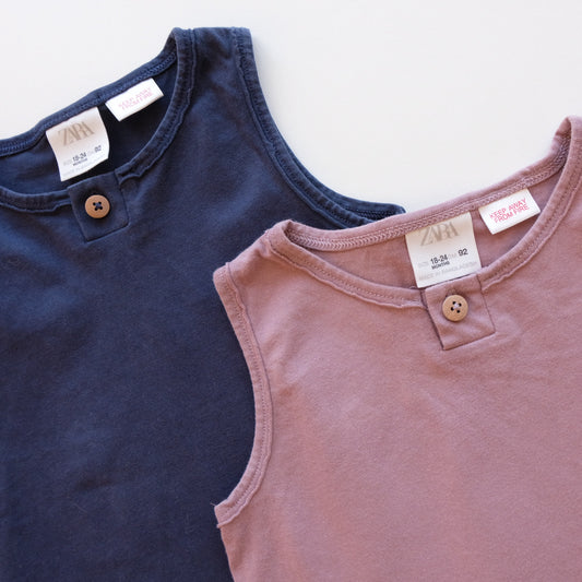 Lot de 2 débardeurs Zara - 24 mois (92 cm)