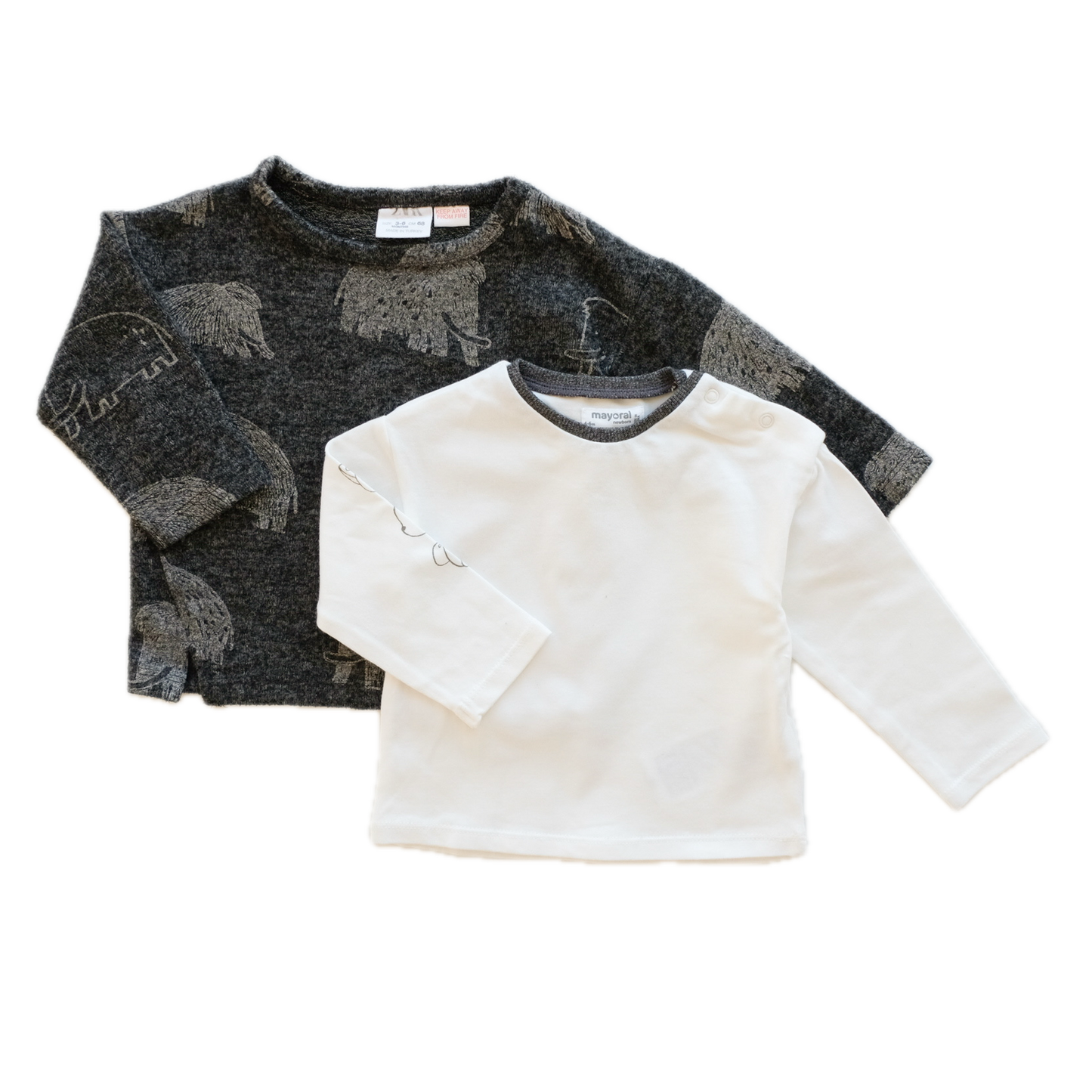 Lot de 2 t-shirt Zara / Mayoral - 6 mois (68 cm)
