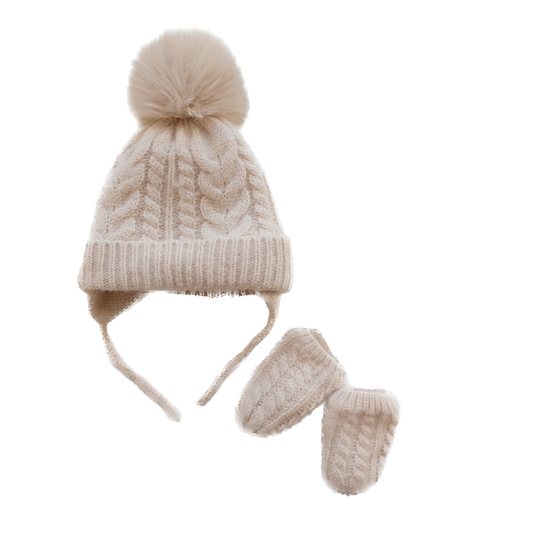 Parure bonnet + mouffles Primark - 0 à 6 mois